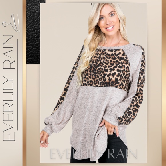 LAST ONE! Brushed Soft Leopard Print Top - Picture 2 of 14